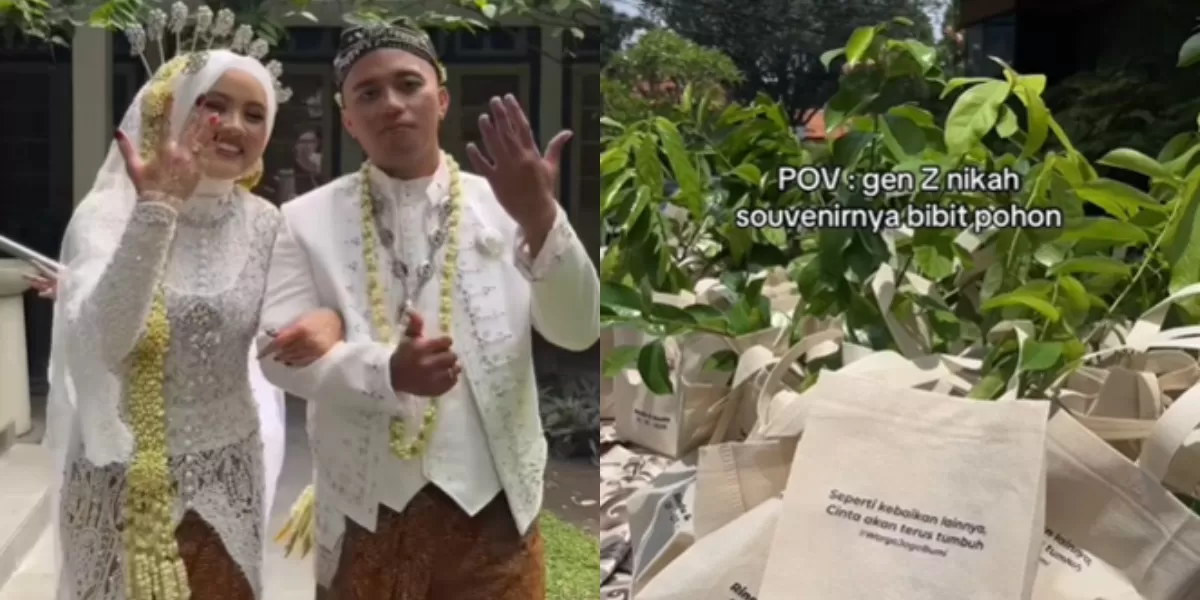 Mengintip cerita viral pasangan Gen Z yang menikah dengan membagikan souvenir unik berupa bibit pohon demi kelestarian lingkungan (Instagram.com/@undercover.id)