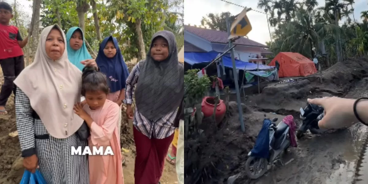 Menyoroti penuturan seorang ibu di Pidie Jaya, Aceh yang menceritakan momen kritis saat dirinya bertahan hidup dari terjangan banjir bandang (Instagram.com/@nfalrizky)