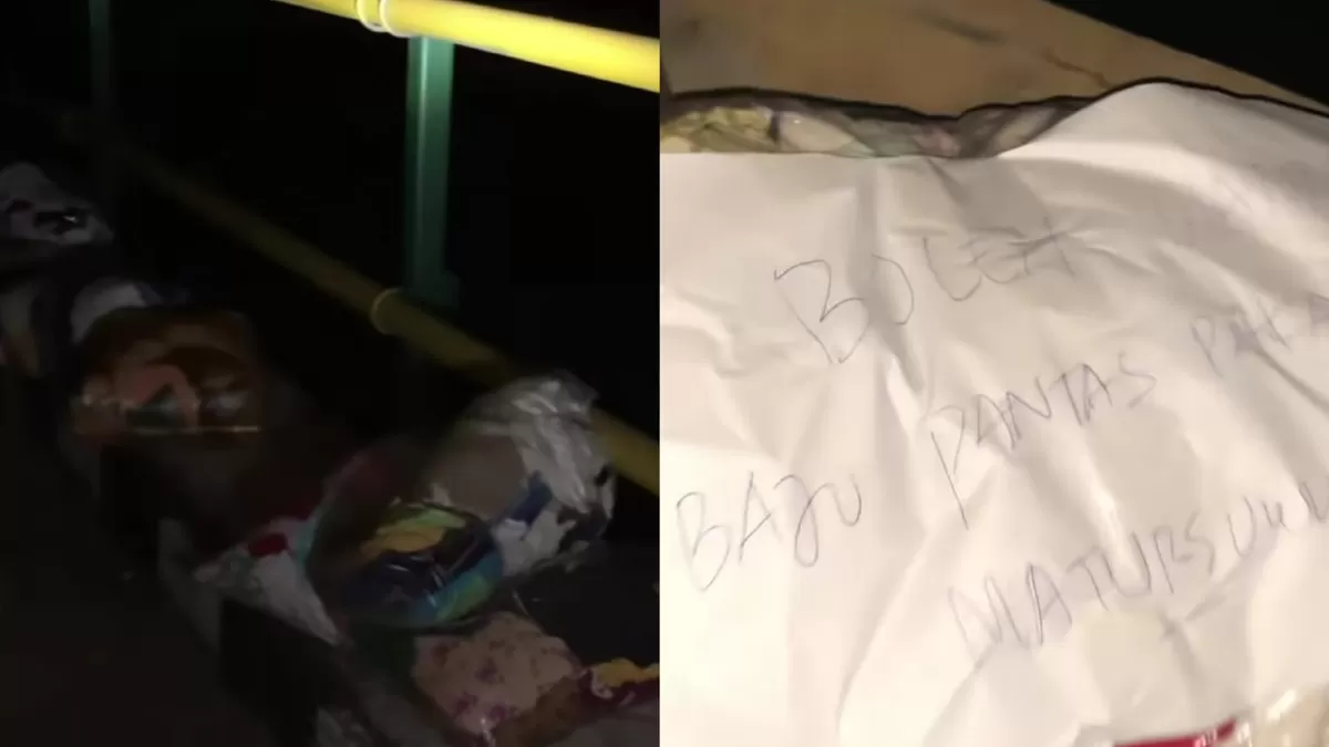 Warga buang pakaian layak pakai di jembatan di Gunungkidul, langsung menuai sorotan warganet (Instagram/pantaujogjakarta)