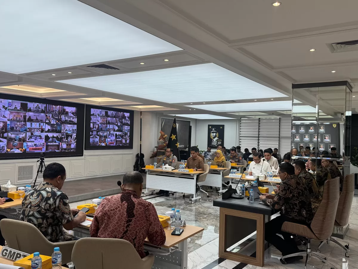 Polri bersama kementerian dan lembaga terkait menggelar rapat koordinasi penguatan ekosistem pertanian jagung pakan ternak, Jumat 6 Februari 2026 (Dok. Istimewa)