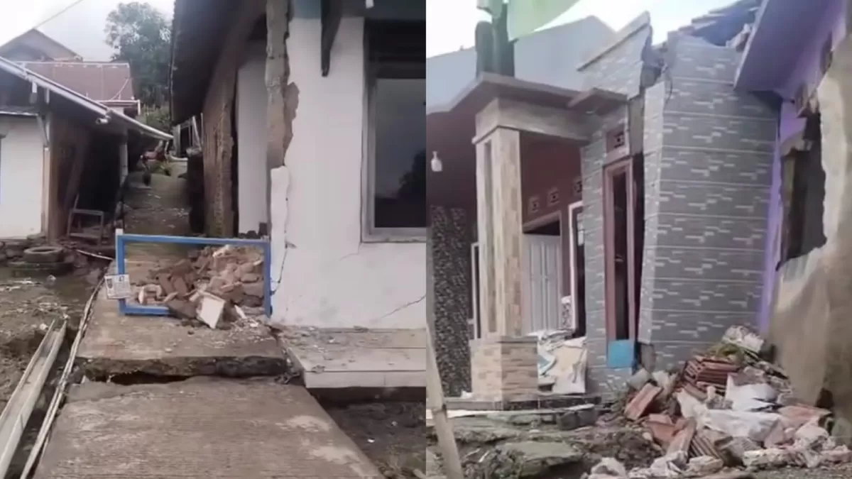 Cerita warga Jatinegara, Tegal yang terdampak tanah bergerak hingga merusak bangunan rumah (Instagram/tegalhariini_)