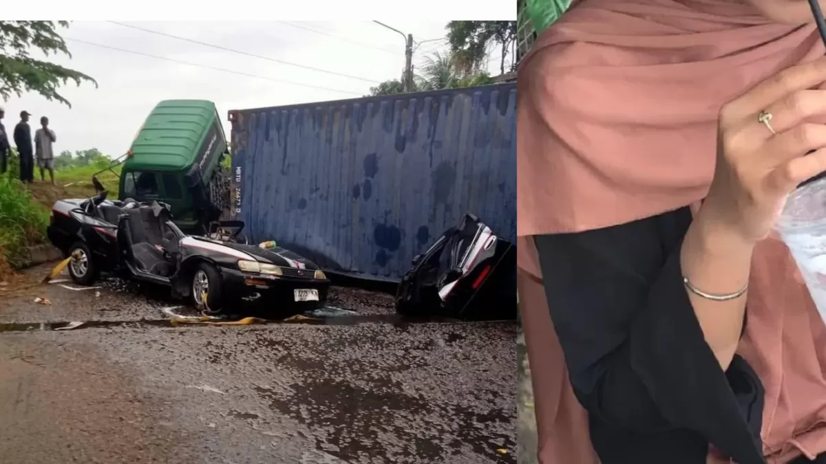 Anak sulung korban kecelakaan di Karawang, Jawa Barat mencari cincin yang hilang di lokasi kejadian (Instagram/info_karawang - nzeerav_)