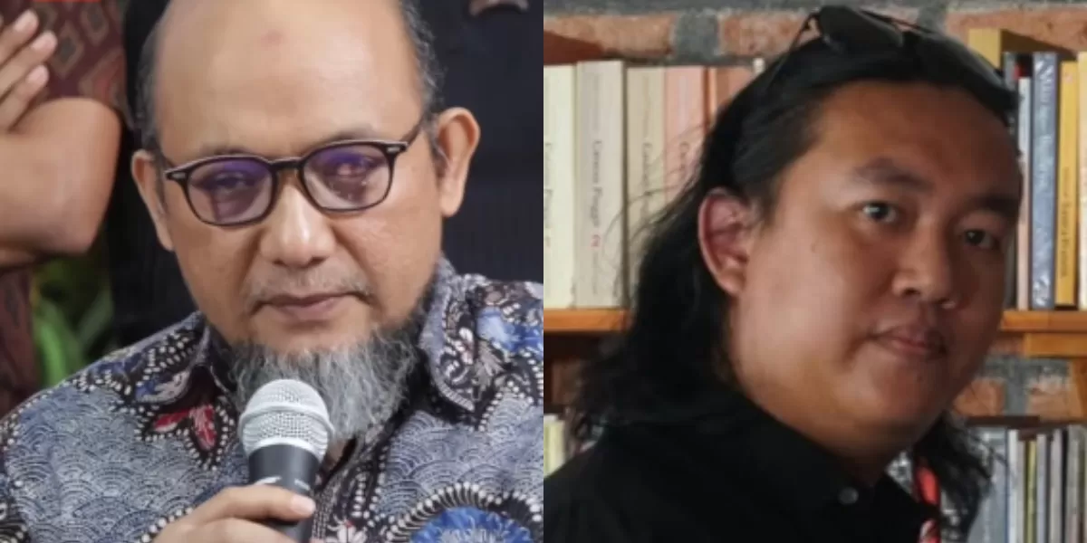 Menyoroti pernyataan eks penyidik KPK, Novel Baswedan (kiri) terkait kasus penyiraman air keras terhadap aktivis KontraS, Andrie Yunus (kanan) (Instagram.com/@watchdoc-@infipop)
