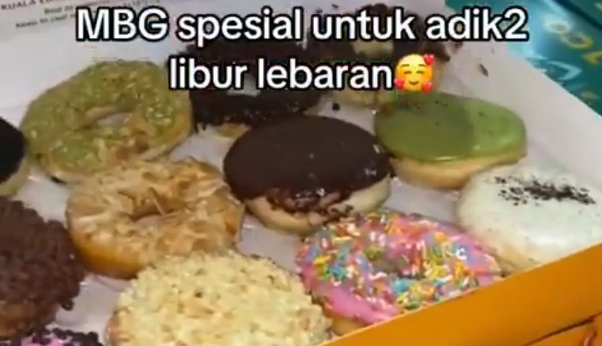 Menu donat untuk MBG yang dibagikan di Palu Barat, Kota Palu, Sulawesi Tengah (TikTok/sppg.dutalere.palu)