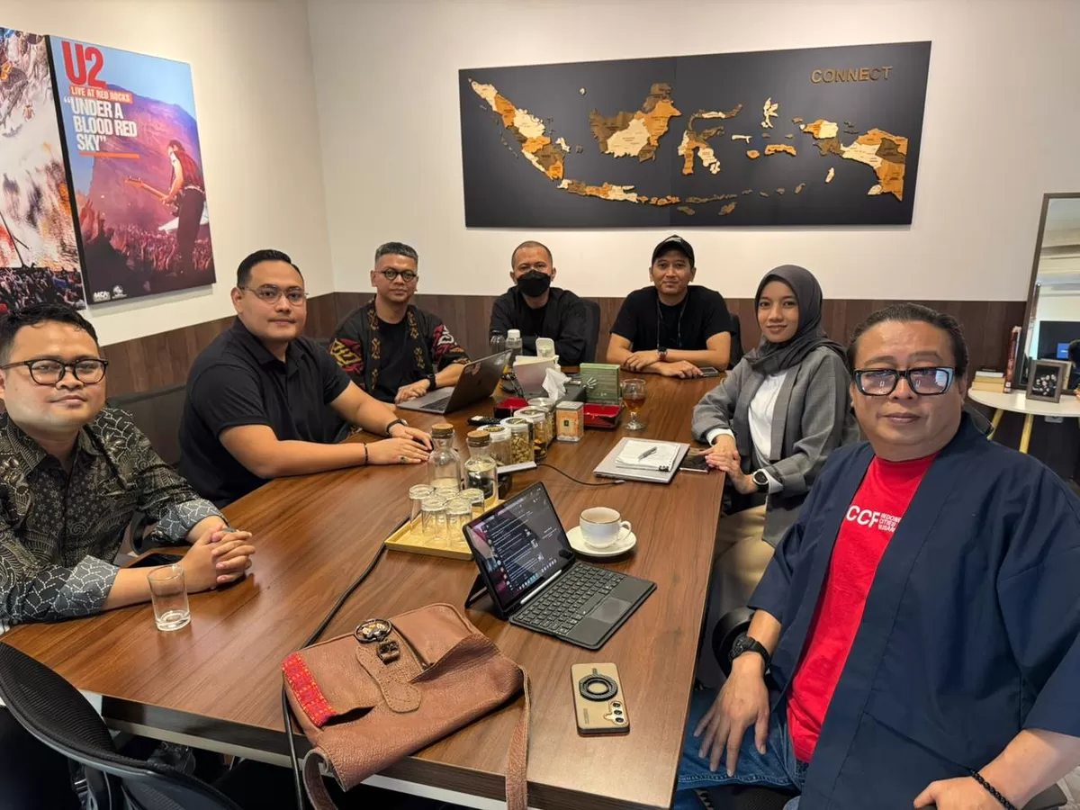 Pertemuan ICCN bersama Greeneration Foundation di Jakarta pada 1 April 2025 membahas kolaborasi untuk mendorong ekonomi kreatif yang berkelanjutan (Dok. Istimewa)