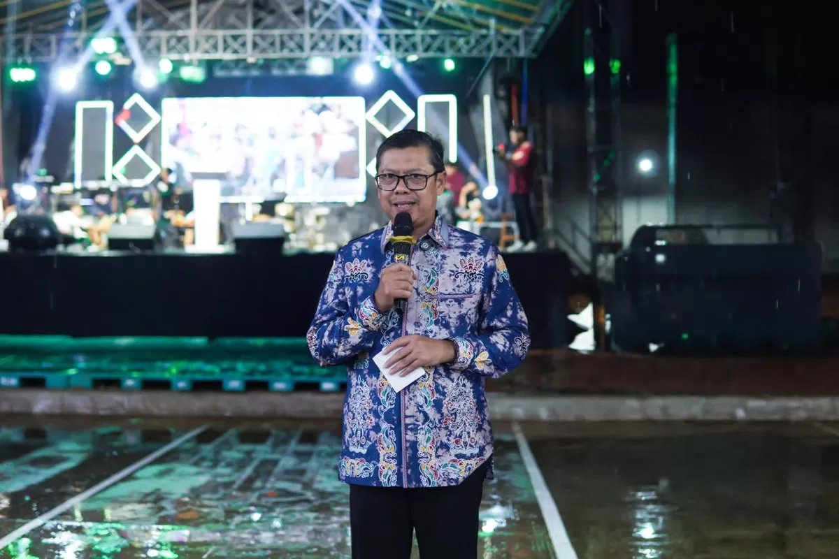 Wakil Bupati Subang Agus Masykur Rosyadi saat menghadiri Gala Dinner PT Meiloon menegaskan komitmen pemkab dukung investasi lewat penguatan infrastruktur, Jumat 10 April 2026 (Dok. Istimewa)