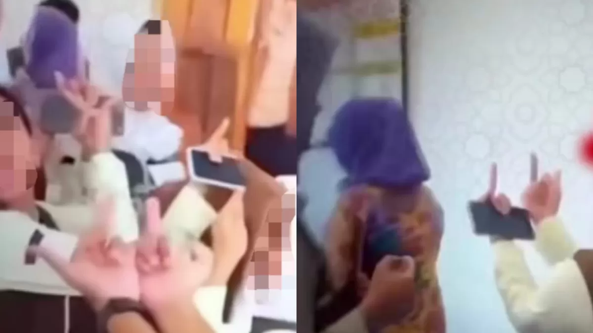 Bu Atun mengungkapkan telah memaafkan siswa SMAN 1 Purwakarta yang viral Karena acungkan jari tengah kepadanya (Instagram/berandaviral.id)