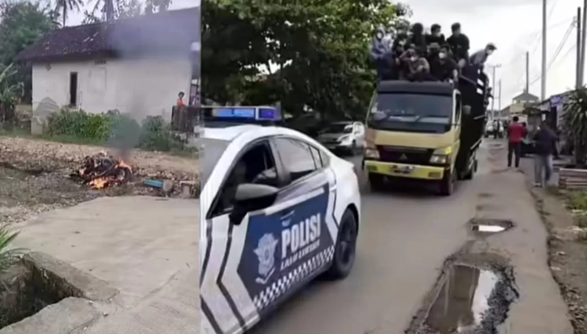Warga lakukan aksi solidaritas meminta pembebasan 3 terduga pelaku pengeroyokan maling motor di Lampung Tengah (Instagram/feedgramindo)