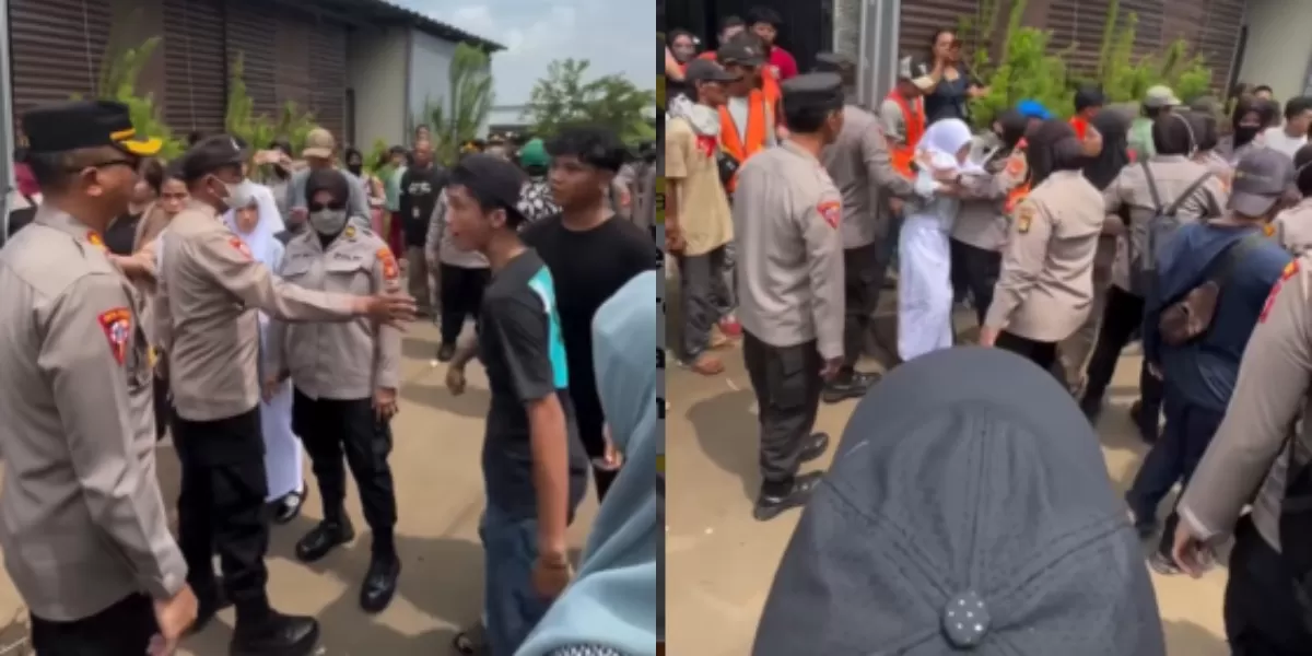 Menyoroti insiden kerusuhan yang diduga terjadi antara warga dan petugas eksekusi lahan di Cibubur, Jakarta Timur, pada Kamis, 23 April 2026 (Instagram.com/@jakarta.terkini)