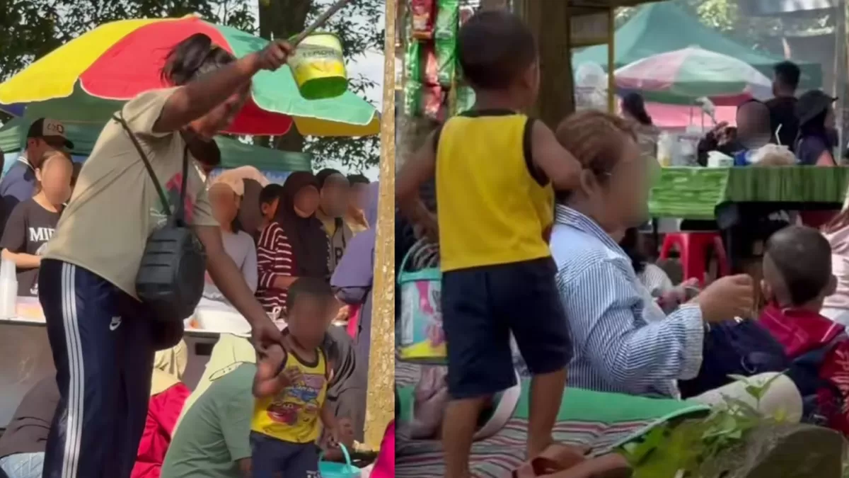 Viral anak kecil di Malang dipaksa mengemis oleh ibunya saat CFD di Stadion Kanjuruhan (Threads/rizkiyahi)