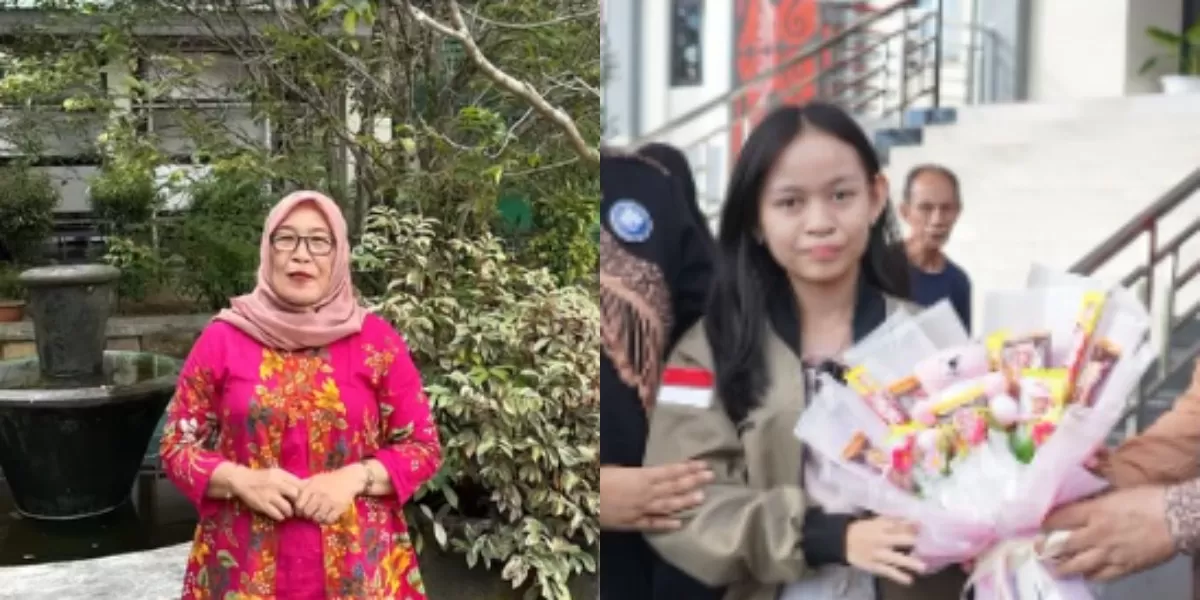 Mengintip sosok kepala sekolah SMAN 1 Pontianak, Indang Maryati yang menarik perhatian usai viral aksi kritis siswanya di LCC MPR RI (Instagram.com/@smansaptk.informasi)
