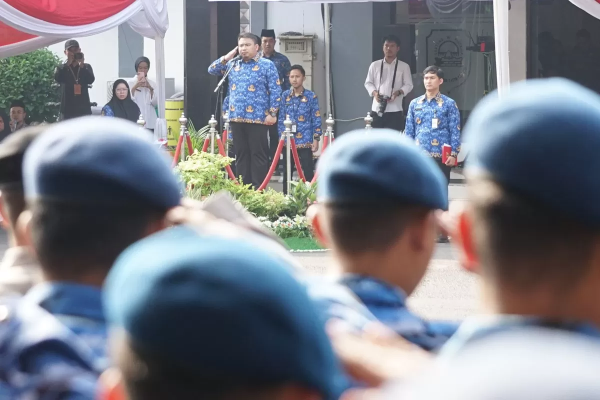 Bupati Subang Reynaldy Putra Andita Budi Raemi (Kang Rey) memimpin upacara Hari Kebangkitan Nasional ke-118 di Halaman Kantor Bupati Subang, Rabu 20 Mei 2026 (Dok. Istimewa)