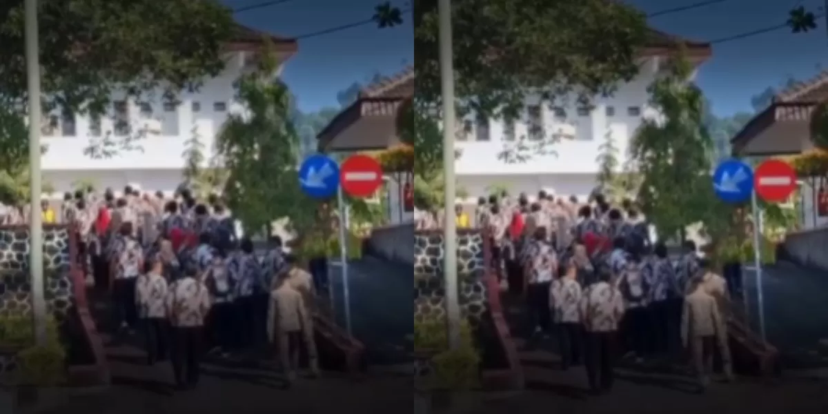 Menyoroti aksi penggerudukan oleh ratusan perangkat desa ke kantor Camat Selogiri, Wonogiri, Jawa Tengah (Jateng), pada Jumat, 5 Juni 2026 (Instagram.com/@infocegatansukoharjo)
