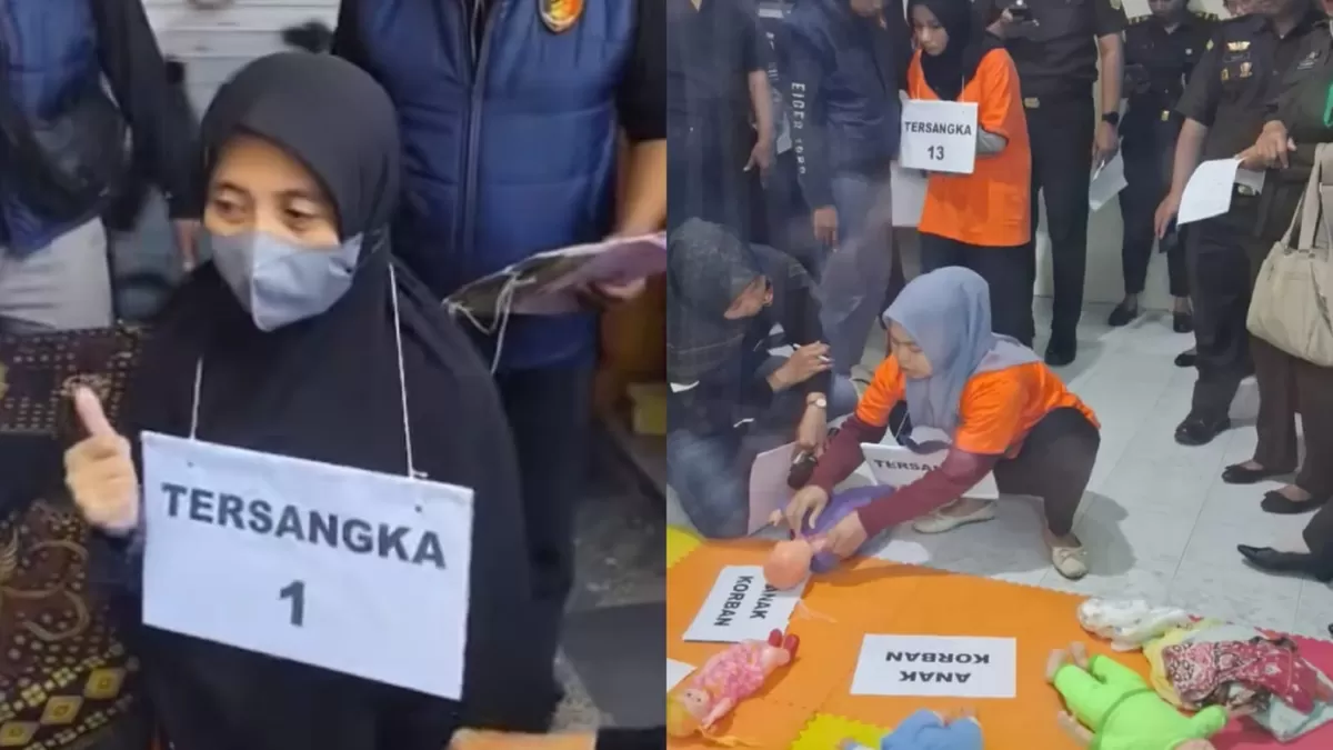 Rekonstruksi yang dilakukan dalam kasus kekerasan anak daycare Little Aresha (Threads/anggasfausi)