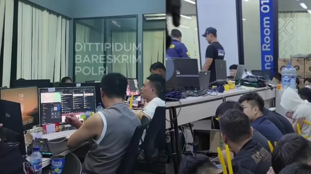 Penangkapan 322 orang terkait operasional judol di Jakarta Barat oleh Bareskrim Polri pada 7 Mei 2026 (Instagram/dittipidum_bareskrim)