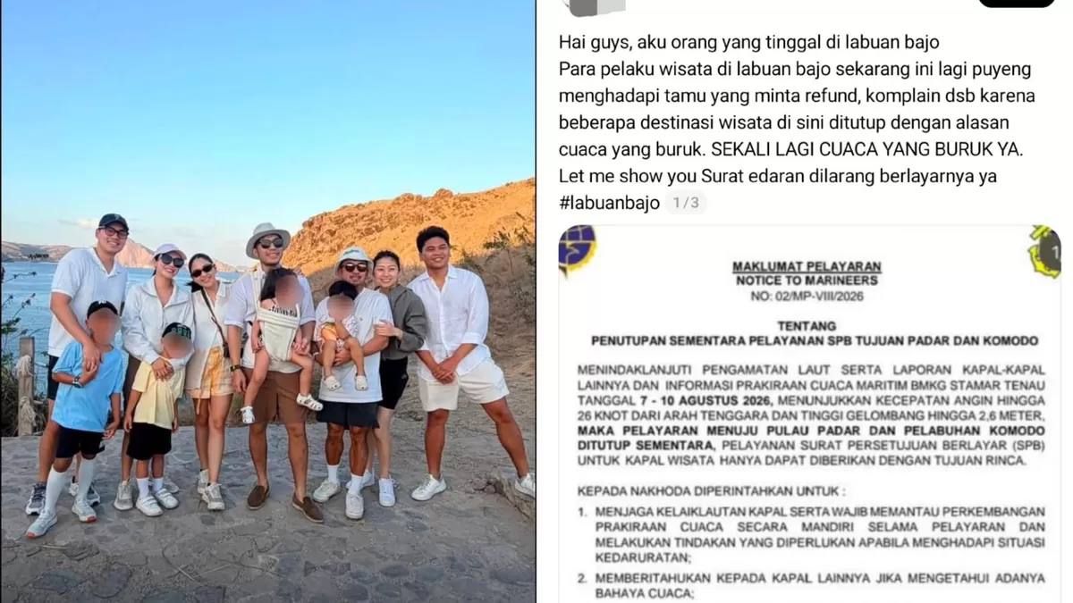 Rombongan Jessica Mila saat liburan di Pulau Padar tuai sorotan warganet (Instagram/merdioktav - Threads/by_feebyy)