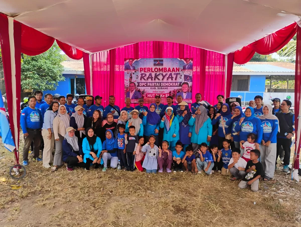 DPC Partai Demokrat Kabupaten Subang menggelar lomba rakyat bersama warga dalam rangka HUT ke-81 RI dan HUT ke-25 Partai Demokrat, Minggu 23 Agustus 2026