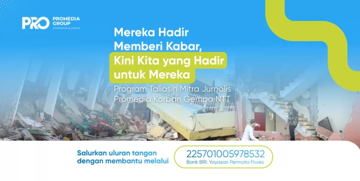 Program tali asih untuk mitra jurnalis Promedia yang menjadi korban gempa NTT (Dok. Promedia)