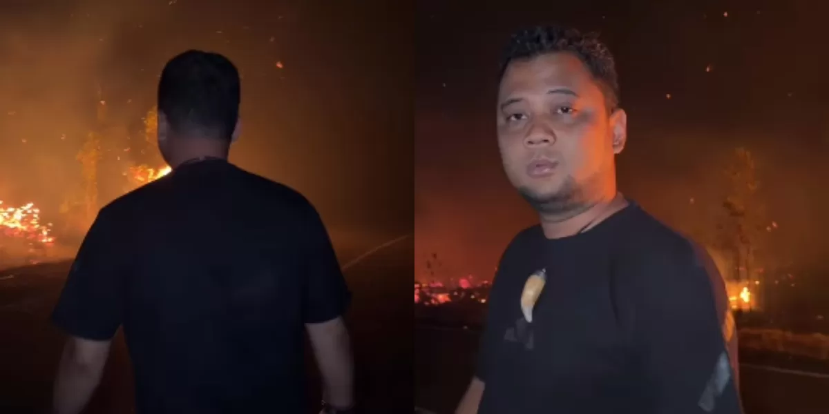 Menyoroti viralnya momen pecinta alam, Panji Petualang menemukan titik api karhutla di wilayah Berau, Kalimantan Timur (Instagram.com/@panjipetualang_real)