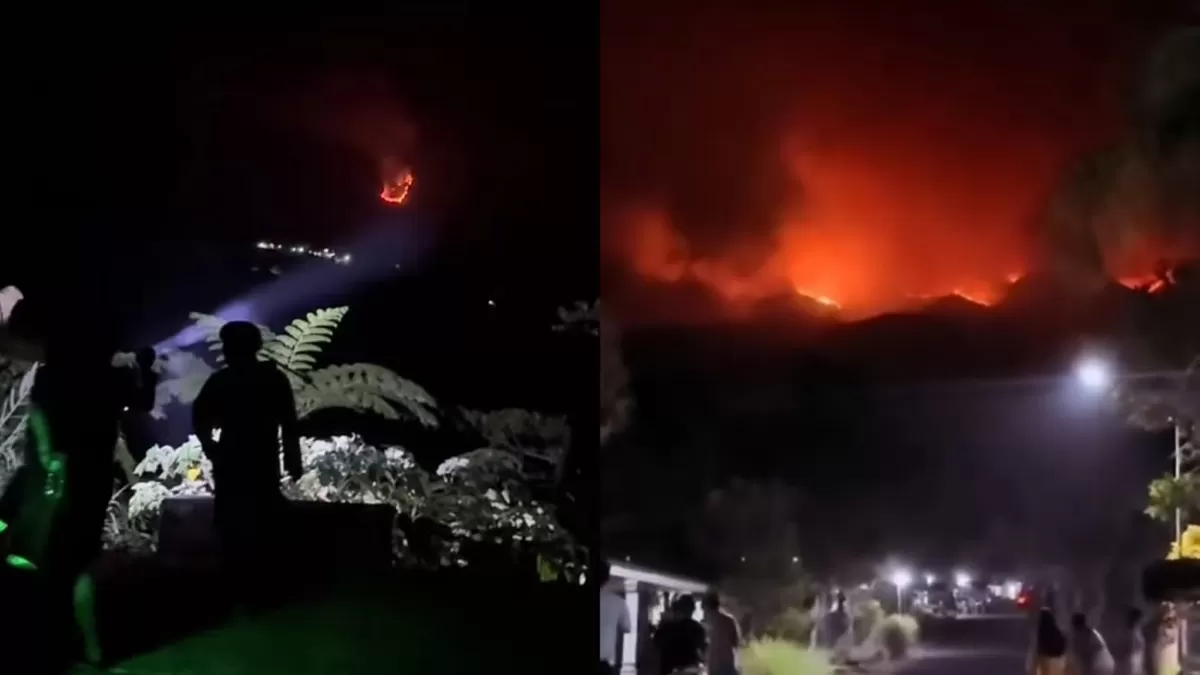 Karhutla di Gunung Awu, Sangihe, Sulut yang diduga bermula dari kompor portabel (Instagram/sikardian - TikTok/opovaren)