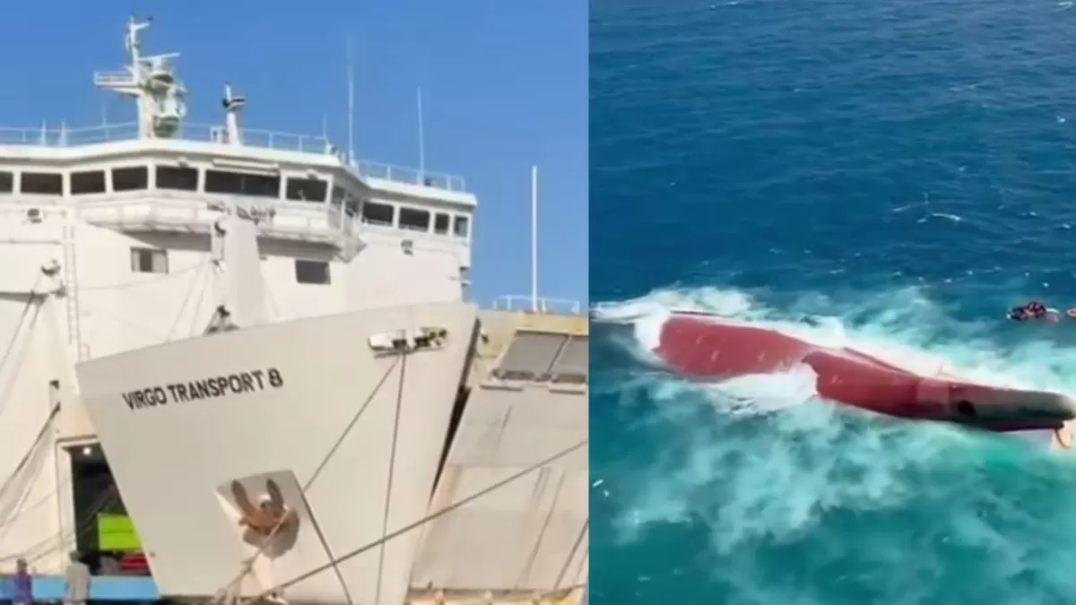 Kapal Virgo Transport 8 tiba-tiba miring dan tidak ada alarm peringatan saat akan tenggelam (Instagram/bpkpalm.21- Threads/dendyprasetyoo)
