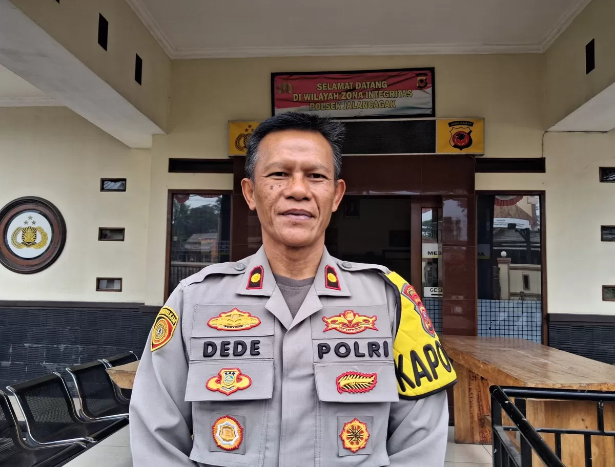 Kapolsek Jalancagak Kompol Dede Suherman menyampaikan kesiapan pengamanan Pilkades serentak 2026, Sabtu, 19 September 2026