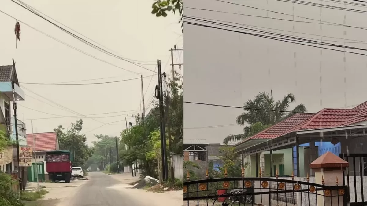 Kabut asap di Palangka Raya cukup berkurang setelah hujan turun sejak Kamis, 15 Oktober 2026 sore (Threads/amjhad8-vurafiori)