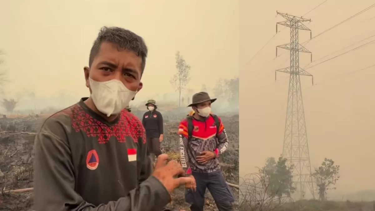 Petugas pemadam kebakaran curhat tentang upaya pemadaman karhutla di Palangka Raya (Instagram/zaskiadyamecca)