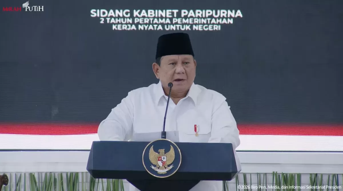 Presiden Prabowo Subianto menegaskan pemerintah akan menindak perusahaan asing yang terbukti berkontribusi terhadap kebakaran hutan dan lahan di Indonesia (YouTube Sekretariat Presiden)