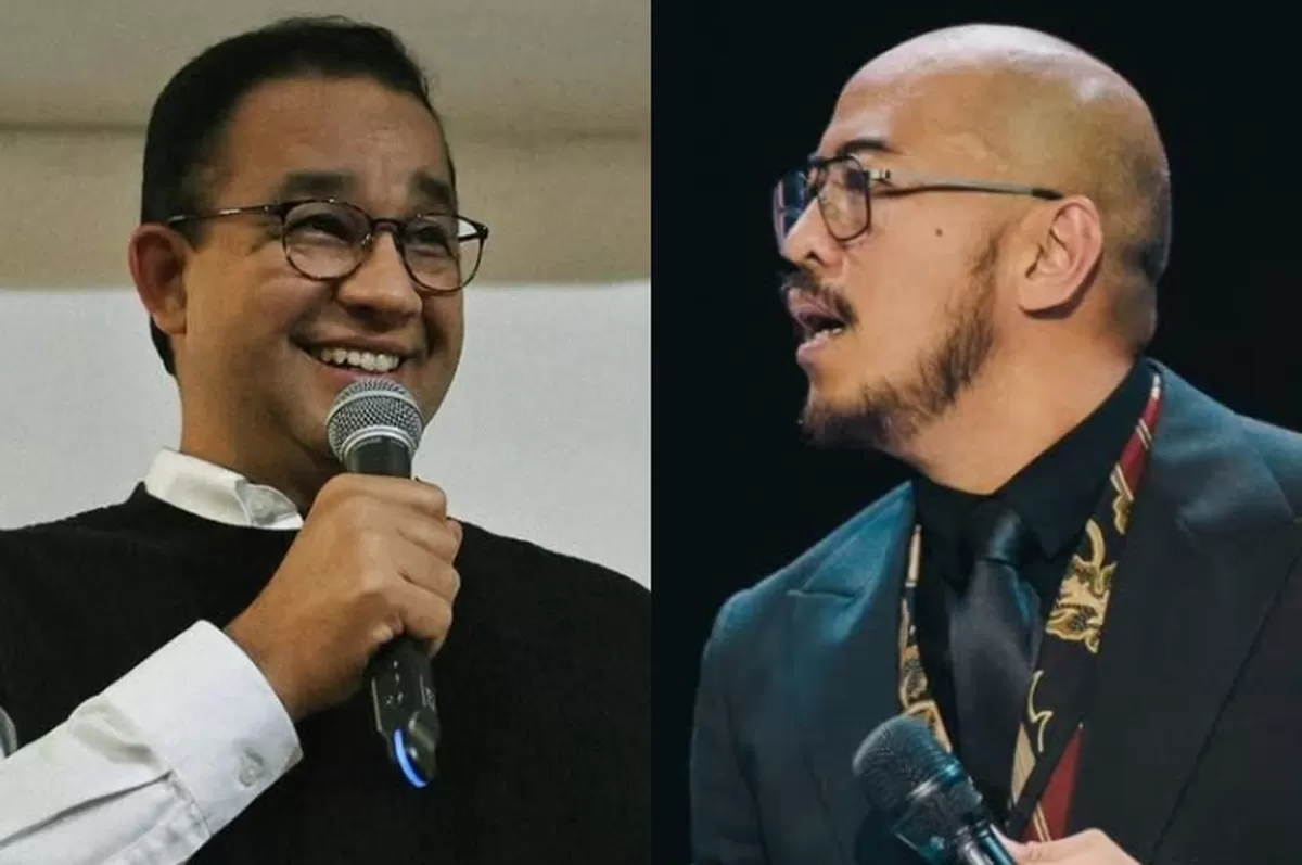 Acara Mens Rea yang dibuat oleh Pandji Pragiwaksono dapat sorotan karena tidak kritik Anies Baswedan. (Kolase Instagram.com/@pandji.pragiwaksono/@aniesbaswedan)