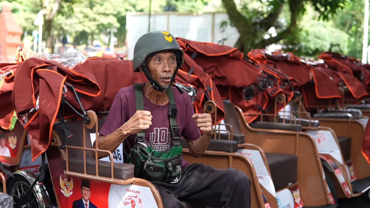Becak listrik dari Prabowo (Dok. Yayasan Gerakan Solidaritas Nasional (GSN))