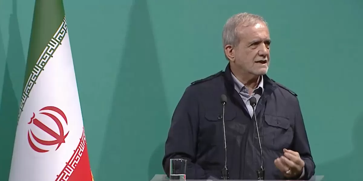 Presiden Iran Masoud Pezeshkian mengatakan bahwa perang di Timur Tengah bukan kepentingan Washington atau Teheran. (X.com/@drpezeshkian)
