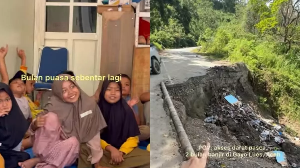 Harapan anak-anak di Desa Uyem Beriring, Gayo Lues Aceh jelang bulan suci Ramadan setelah sebelumnya mengalami bencana banjir dan longsor. (Instagram.com/@biawarrd)