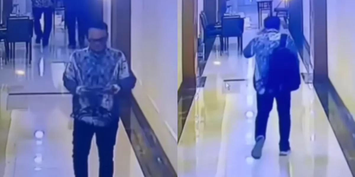 Viral aksi pencurian di salah satu hotel mewah di Jakarta Pusat baru-baru ini, aksi ini dilakukan saat jam makan siang. (Instagram.com/@trensterid)