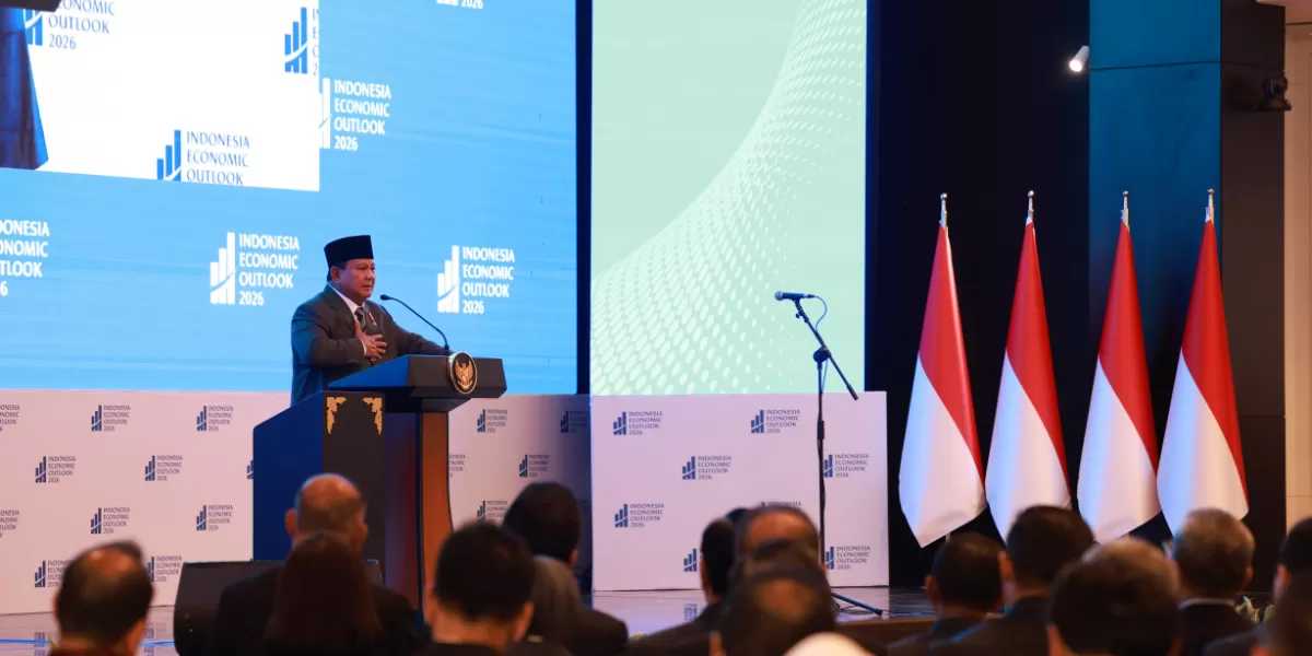 Prabowo dalam acara Indonesia Economic Outlook 2026. (Dok. Sekretariat Presiden)