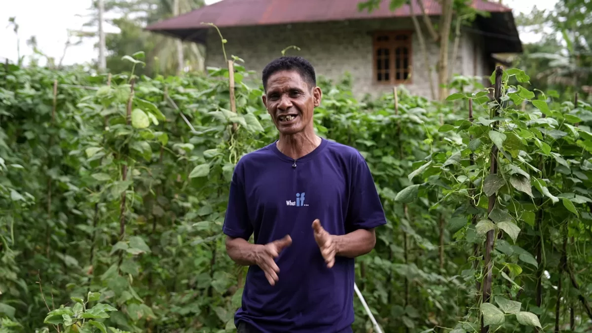 Samuel Surodadi, petani Desa Kadiwano. (Promedia)