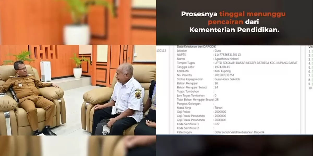 Guru honorer di Nusa Tenggara Timur (NTT), Agustinus Nitbani. (Instagram.com/@gerindrantt)
