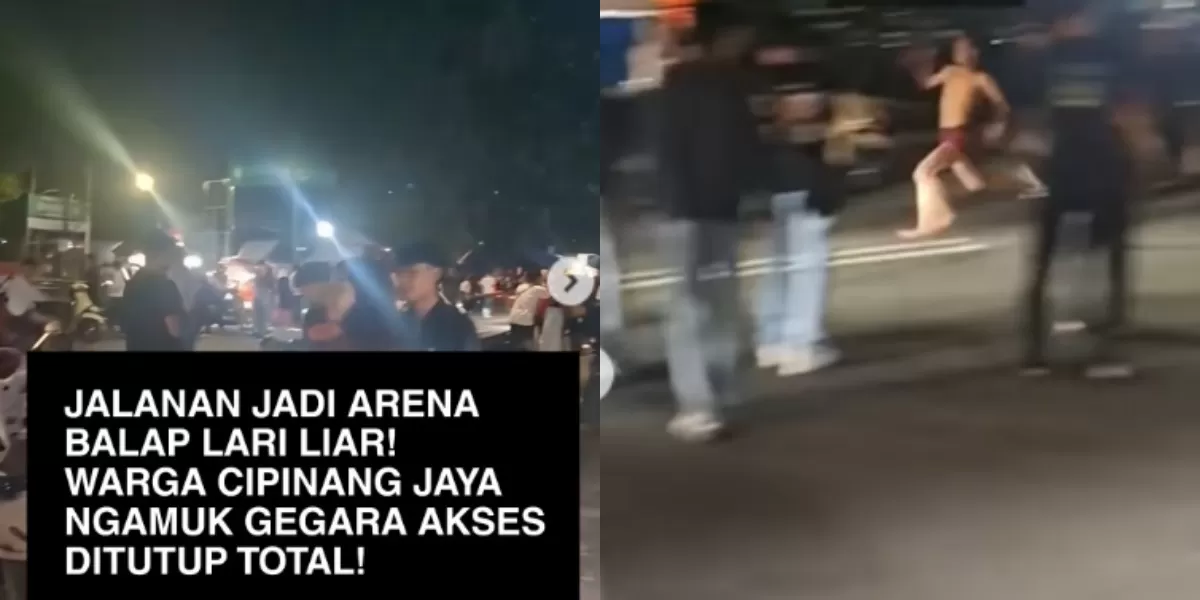 Insiden viral terkait dugaan aksi balap lari yang tutup jalanan umum secara sepihak di Jakarta Timur (Jaktim) (Instagram.com/@jakarta.keras)