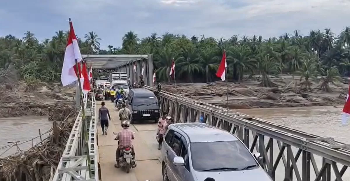 TNI AD sudah berhasil membangun 35 jembatan bailey di Aceh (Dok. Senayan Post)
