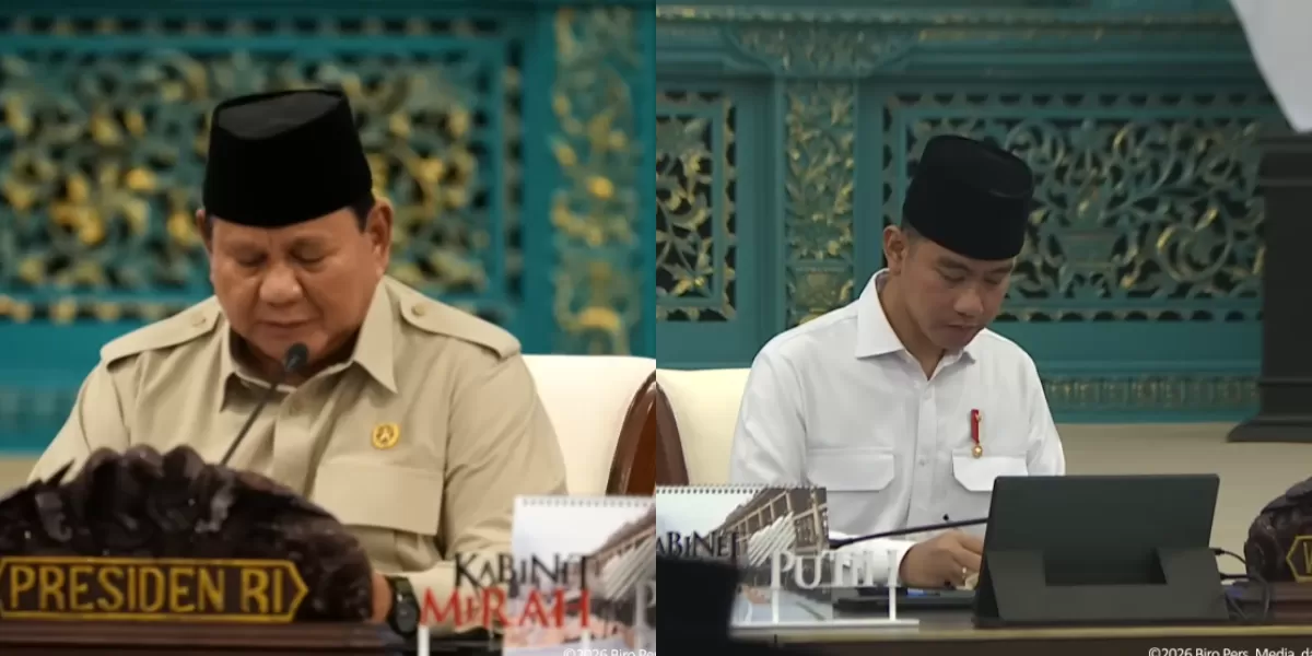 Presiden Prabowo dan Wakil Presiden Gibran dalam Sidang Kabinet Paripurna, Istana Negara, 13 Maret 2026. (Tangkapan layar Youtube Sekretariat Presiden)