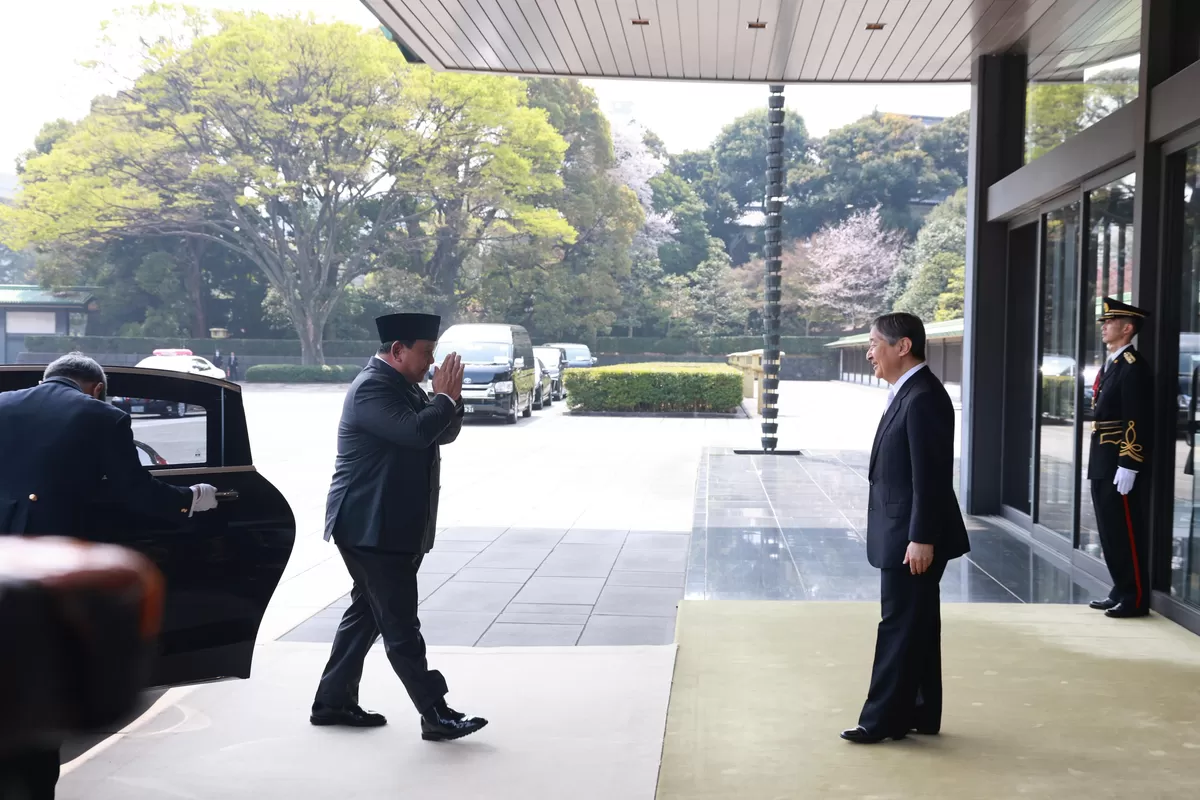 Prabowo dan Kaisar Naruhito di Imperial Palace Tokyo. (Press Release Bakom RI)