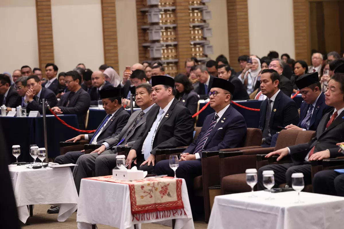Prabowo meyakinkan hadirin Indonesia-Japan Bussines Forum bahwa Danantara jadi jaminan keamanan investasi di Indonesia. (Press release Bakom RI)