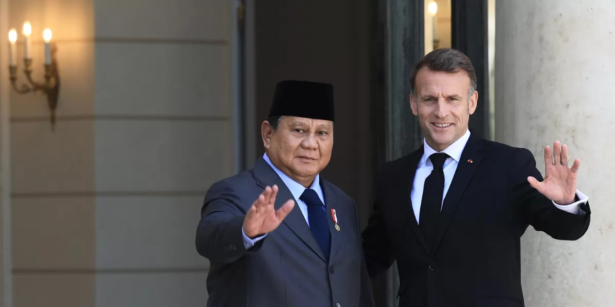 Prabowo Subianto dan Presiden Republik Prancis, Yang Mulia Emmanuel Macron. (Dok. Promedia)