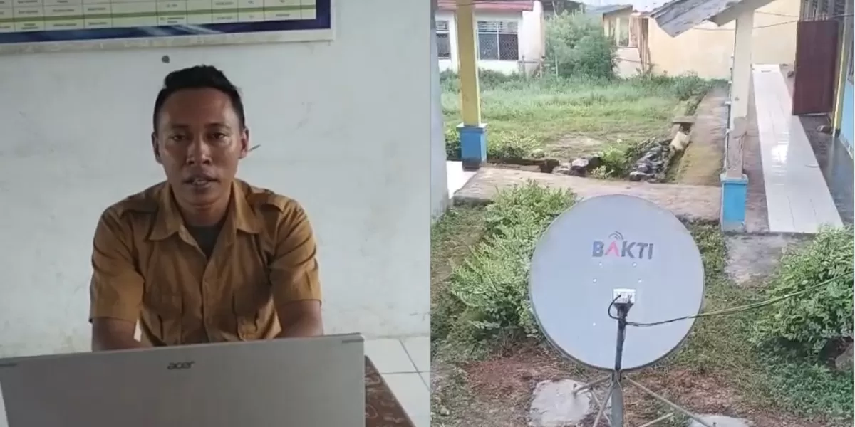 Komdigi berikan bantuan internet dari Satelit Republik Indonesia-1 (Satria-1). (Dok. Promedia)