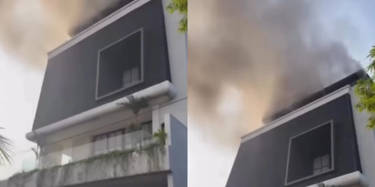 Menyoroti kesaksian warga saat insiden kebakaran dalam rumah milik anggota BPK, Haerul Saleh di kawasan Jagakarsa, Jakarta Selatan. (Instagram.com/@depok24jam)