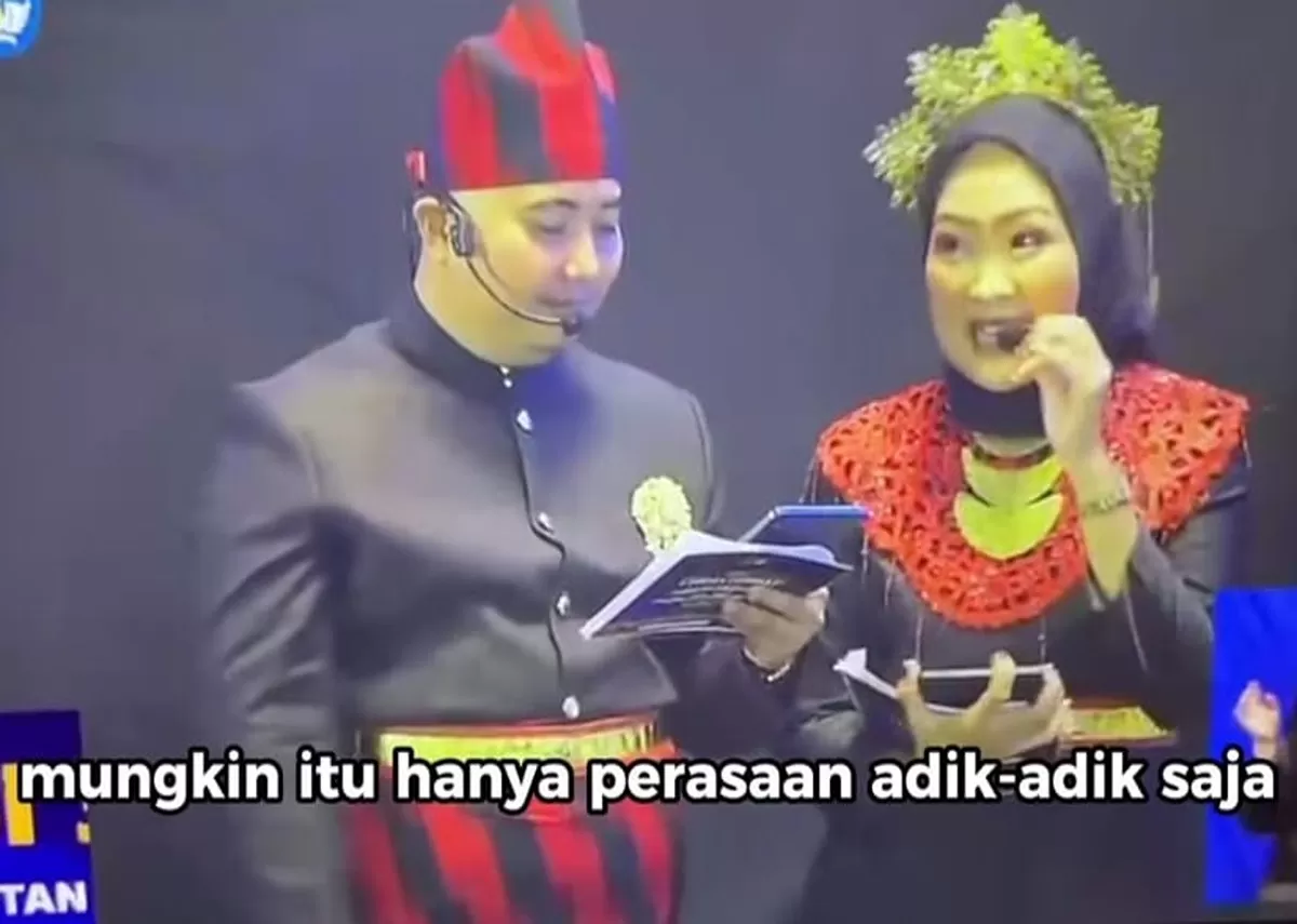 Respons MC atau pembawa acara Lomba Cerdas Cermat 4 Pilar MPR RI Kalbar yang tuai sorotan warganet (Instagram/smansaptk_informasi)
