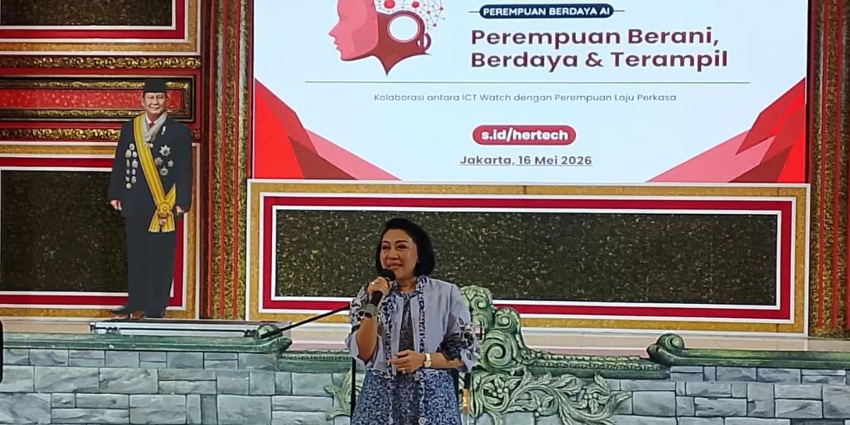 Ketua Yayasan Perempuan Laju Perkasa, Hetty Andika Perkasa beri sambutan sekaligus membuka pelatihan di Kraton Majapahit Jakarta. (Senayan Post)