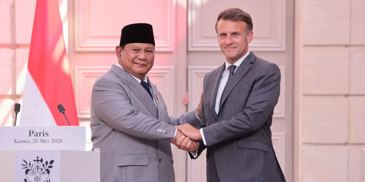 Presiden Prancis Emmanuel Macron puji sikap Prabowo Subianto soal Palestina yang dianggap sangat berani demi perdamaian. (Bakom RI)