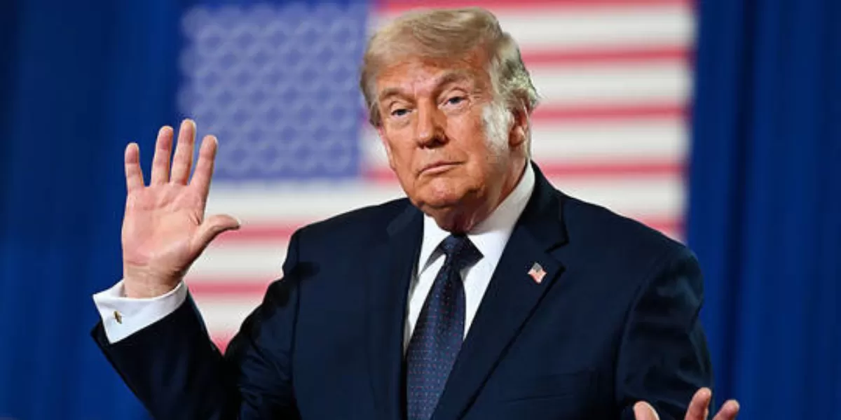 Presiden AS Donald Trump di Suffern, New York, (22/5/26). (Roberto Schmidt/Getty Images)