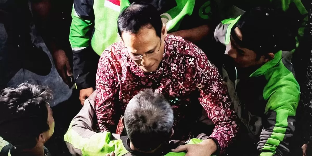 Sebelum sidang pleidoi, Nadiem Makarim mantan Mendikbudristek yang terseret kasus korupsi Chromebook menerima dukungan dari pengemudi ojol. (Instagram.com/@nadiemmakarim)